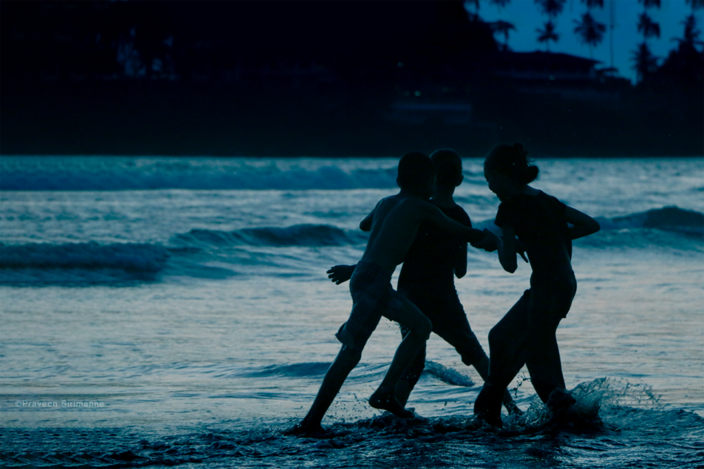 Boys playing in Beach